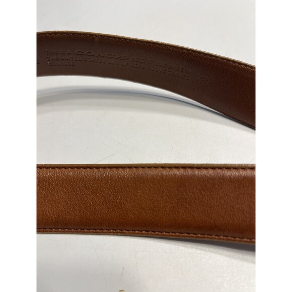 Vintage Coach British Tan Leather Belt 34 Made in the USA - Picture 8 of 16